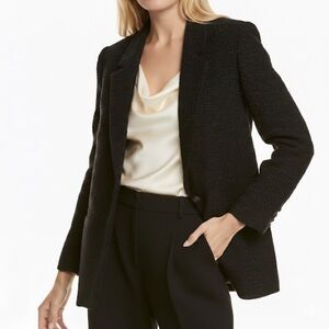[NWOT] The Kooples silhouetted black tweed blazer